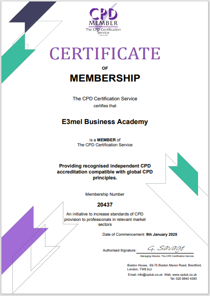 اعتماد التطوير المهني المستمر - Certified Professional Development ( CPD )